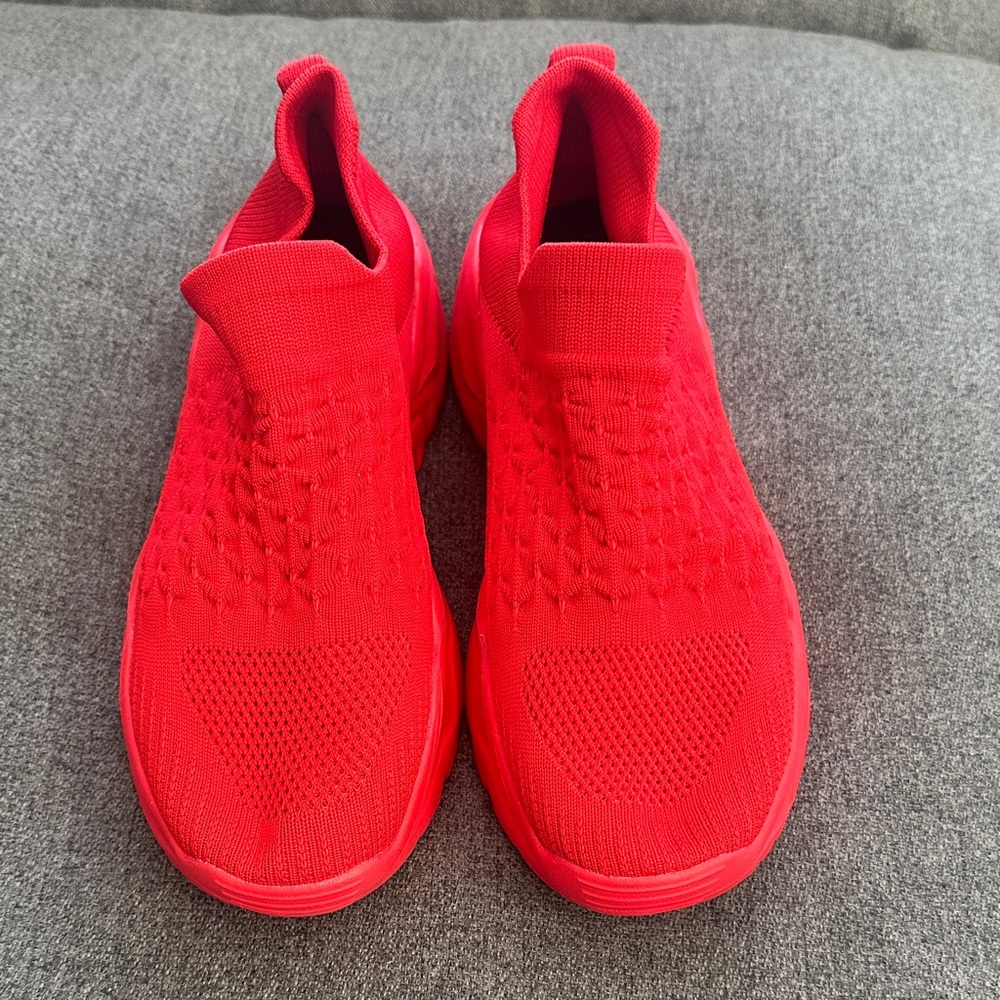 Vibrant Red Slip-On Sneakers